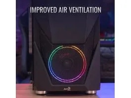 Aerocool Zauron FRGB ATX Fekete Edzett üveg számítógépház