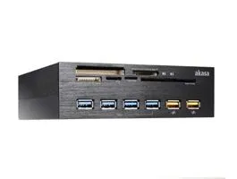 HUB 5.25 USB 3.0 Akasa InterConnect EX 6 Port w/ Fast Charging + 5 Port kártyaolvasó