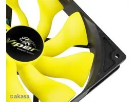 Ventilátor Akasa Viper PWM 14cm Fekete/Sárga