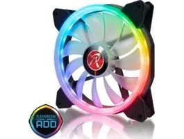 Ventilátor RAIJINTEK IRIS 14 Rainbow RGB PWM 14cm 2db-os + Vezérlő