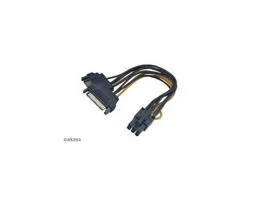 Akasa 2x SATA - 6pin PCIe adapter - 15cm - AK-CBPW13-15