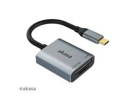 USB Akasa - USB 3.2 Type-C - 2 portos kártyaolvasó - AK-CR-10BK - Fekete