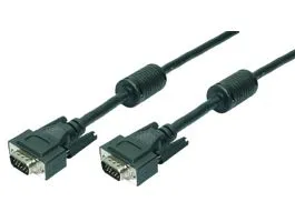 LogiLink VGA kábel, HD15/M   HD15/M, 1080p, 2x ferrit, fekete, 1,8 m (CV0001)