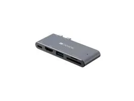 CANYON HUB 5-in-1, Thunderbolt 3, USB3.0, HDMI, SD/TF, szürke - CNS-TDS05DG