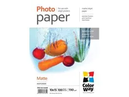COLORWAY Fotópapír PM1901004R, matt (matte), 190 g/m2, 10x15, 100 lap