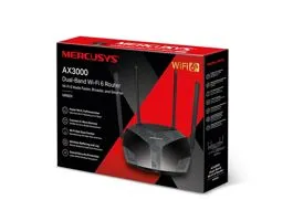 MERCUSYS Wireless Router Dual Band AX3000 1xWAN(1000Mbps) + 3xLAN(1000Mbps), MR80X