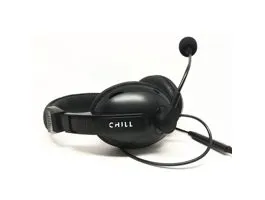 CHILL SZTEREO USB HEADSET, fekete, 2m-es kábel, ki-be kapcsolható mikrofon