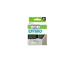 Feliratozógép szalag Dymo D1 S0720530/45013 12mmx7m, ORIGINAL, fekete/fehér