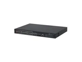 Dahua PFS4226-24ET-360-V2 24x 10/100(Hi-PoE(1,2)/PoE/PoE+)+2x gigabit/SFP combo uplink, 360W PoE menedzselhető switch