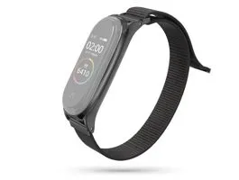 Xiaomi Mi Smart Band 7 aktivitásmérőhöz nylon textil szíj - fekete