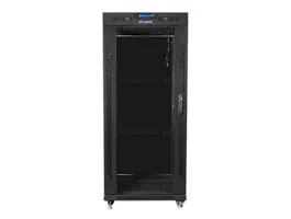 Lanberg FF01-8037-12BL 19&quot; 37U SZÉL:800mm MÉLY:1000mm MAG:1883mm üvegajtós fekete rack szekrény