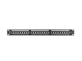 Lanberg PPS6-1024-B 19&quot;/1U 24port Cat6 FTP árnyékolt fekete patch panel