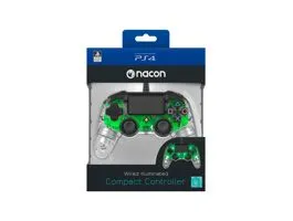 Nacon Compact PS4 átlátszó-halványzöld vezetékes kontroller