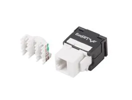 Lanberg KSU5-2000 Cat5e UTP 180°-os szerszám nélkül szerelhető árnyékolatlan RJ45 Keystone jack