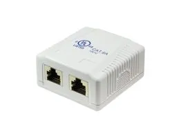 Logilink Cat.6A aljzat 2 x RJ45, fehér (NP0074)