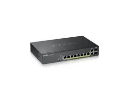 ZYXEL Switch 8x1000Mbps (8xPOE) + 2xGigabit kombó SFP, Menedzselhető Rackes, GS2220-10HP-EU0101F