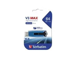 VERBATIM Pendrive, 64GB, USB 3.0, 175/80 MB/sec, &quot;V3 MAX&quot;, kék-fekete