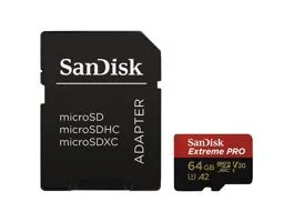 SANDISK 214503, MICROSDHC EXTREME PRO KÁRTYA 64GB, 200MB/s C10, V30, UHS-I, U3, A2