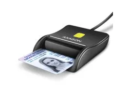 AXAGON CRE-SM3N Smart Card Flatreader Black