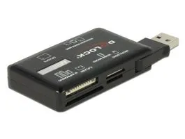 Delock 91758 CF/SD/Micro SD/MS/M2/xD memóriakártyákhoz USB 3.2 kártyaolvasó