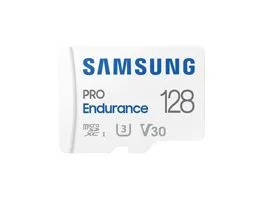 SAMSUNG Memóriakártya, PRO Endurance microSD kártya 128 GB, CLASS 10, UHS-I (SDR104), + SD Adapter, R100/W40