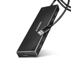 AXAGON HUE-F7A SuperSpeed USB-A FLAT HUB Black