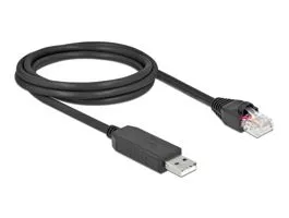 Delock 64161 2m FTDI chipszet USB-A 2.0 apa - RS-232 RJ45 apa soros kapcsolati kábel