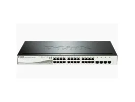 D-LINK Switch 24x1000Mbps (24xPOE) + 4xGigabit kombó SFP Menedzselhető Rackes, DGS-1210-24P/E