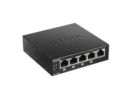 D-LINK Switch 5x1000Mbps (4xPOE+) Fémházas Asztali, DGS-1005P/E