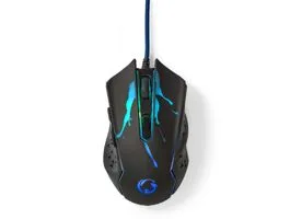 NEDIS Gaming Mouse Vezetékes 1200 / 1800 / 2400 / 3600 dpi Állítható DPI Gombok száma: 6 Programozható gombok Jobbkezes