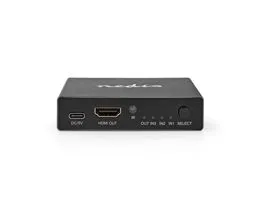 NEDIS HDMI  Switch 3-Port port(s) 3x HDMI Bemenet HDMI Kimenet 8K@60Hz 45 Gbps Távvezérelt Alumínium Antracit (VSWI3493A