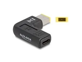 Delock Laptop töltőkábel adapter USB Type-C anya - Lenovo 11,0 x 4,5 mm apa 90 fokban hajlított