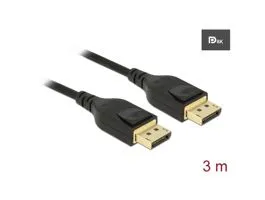 DeLock DisplayPort cable 8K 60 Hz 3m DP 8K certified Black