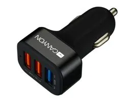 Canyon CNE-CCA07B Triple USB Car Charger Black