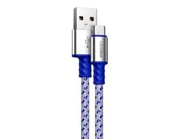 Recci RTC-N33M 2m microUSB textil borítású adat- és töltőkábel