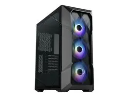 COOLER MASTER Ház Midi ATX MasterBox TD500 MESH V2 ARGB, Tápegység nélkül, Üvegfalú, Fekete