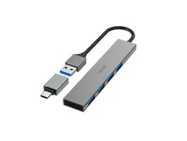 Hama USB 3.2 GEN1 PORT 5GB/s + USB TYPE-C OTG Grey