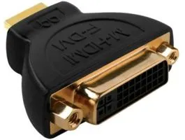 AudioQuest HDM/DVIM2F HDMI Type A dugó - DVI aljzat aranyozott csatlakozós adapter