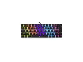 White Shark GK-2202B/BL-US ASHIKO angol 60%-os fekete mechanikus (kék switch) gamer billentyűzet