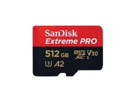 SANDISK 214507, MICROSD EXTREME PRO KÁRTYA 512GB, 200/140 MB/s, A2 C10 V30 UHS-I U3