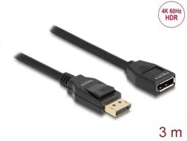 Delock DisplayPort 1.2 hosszabbító kábel 4K 60 Hz 3 m (80003)