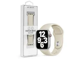 Apple Watch szilikon sport szíj - Devia Silicone Deluxe Series Sport Watch Band - 38/40/41 mm - antique white