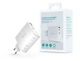 Devia GaN hálózati töltő adapter USB + 2xType-C bemenettel - 140W - Extreme   Speed Series PD 140W 2C+A GaN Charger - fe