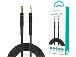 Devia 3,5 - 3,5 mm jack audio kábel 1 m-es vezetékkel - Devia Series iPure AUX Audio Cable - fekete