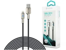 Devia USB - Lightning adat- és töltőkábel 1,5 m-es vezetékkel - Devia Mars   Series Cable With Lightning - 5V/2,1A - ezü