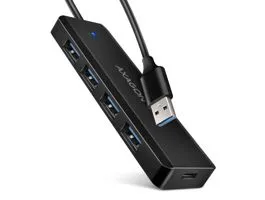 AXAGON HUE-C1A USB-A 5GBPS TRAVEL HUB Black