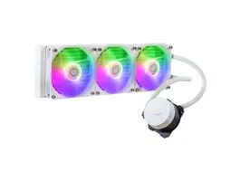 COOLER MASTER CPU hűtő MASTERLIQUID 360L CORE WHITE (vízhűtés). 3 Ventilátoros, LGA1700 támogatással, fehér