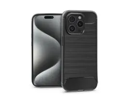 Apple iPhone 15 Pro szilikon hátlap - Carbon - fekete