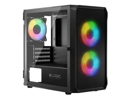 Logic Portos ARGB Mini mATX Tempered Glass Window fekete számítógépház