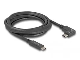 Delock USB 5 Gbps kábel USB Type-C  apa   USB Type-C  apa, ívelt bal / jobb, 2 m 4K PD 60 W E-Marker (80038)